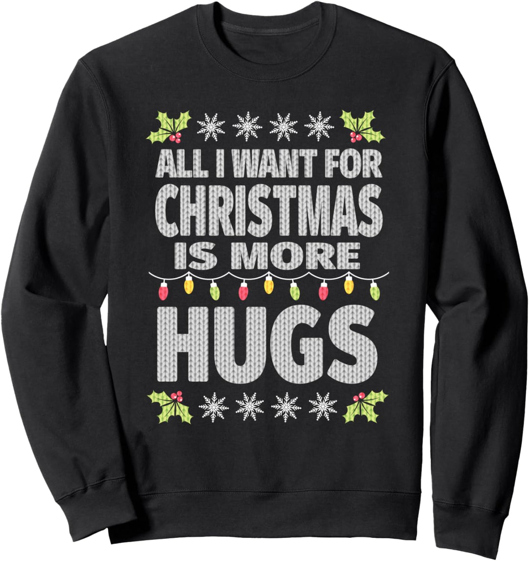 Jungen umarmen hässliche Weihnachten Sweatshirt