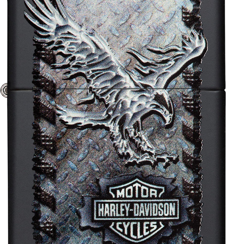 Zippo Winddichtes Feuerzeug, Adler-Motiv Metallic Harley Davidson - Adler aus Eisen, Metallic Harley