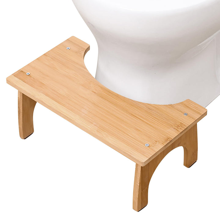 SUNOYA Anti-Rutsch WC-Hocker aus Holz für Erwachsene, tragbar im Badezimmer