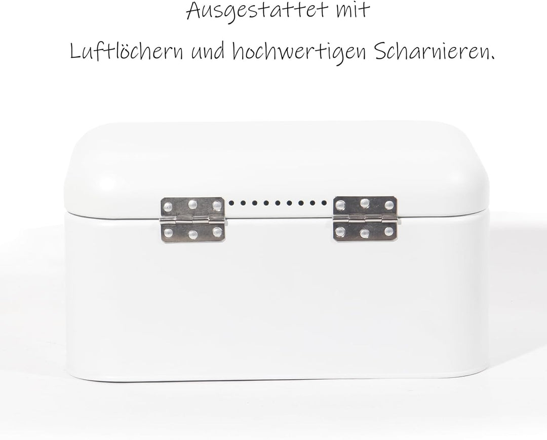 Brotkasten aus Metall mit Edelstahlgriff, Brot Lange Aufbewahren, Retro Brot Box, Brotaufbewahrungsb