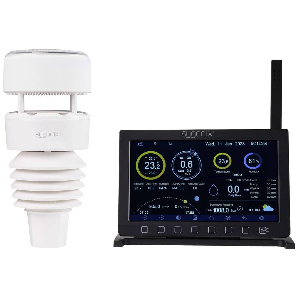 Sygonix SY-5479628 WLAN-Wetterstation Vorhersage für 2 Tage Anzahl Sensoren max. 8 St.