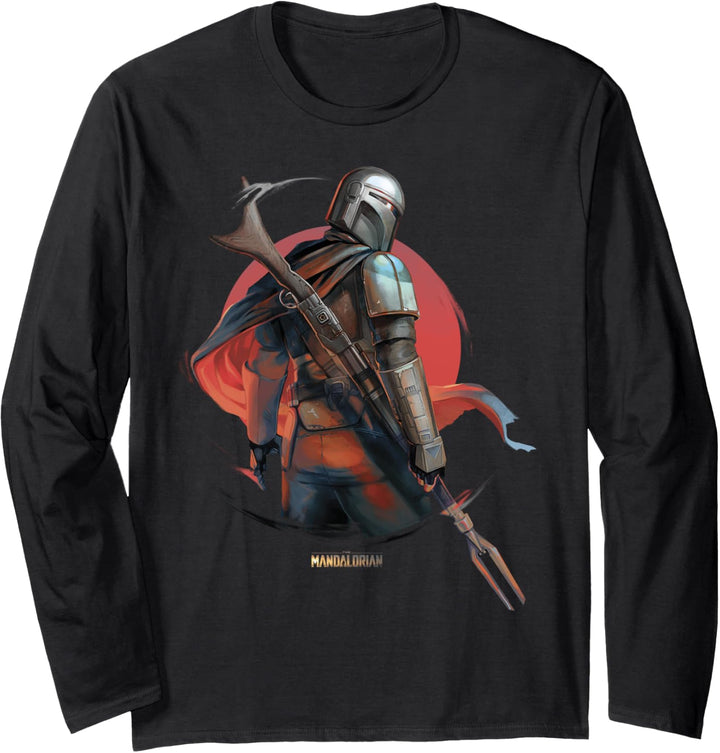 Star Wars The Mandalorian Red Sun Portrait Langarmshirt