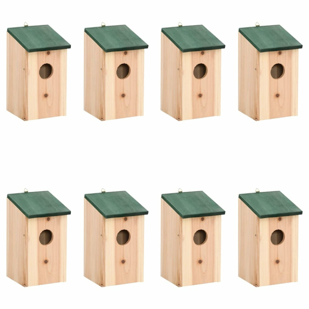 Gecheer Vogelhäuser 8 STK. Holz 12x12x22 cm