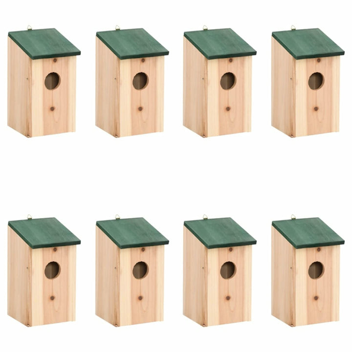 Gecheer Vogelhäuser 8 STK. Holz 12x12x22 cm