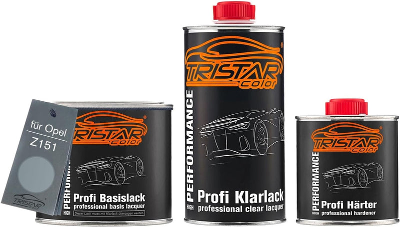 TRISTARcolor Autolack Set Dose spritzfertig für Opel Z151 Mirage Metallic Basislack + 2K Klarlack 1,