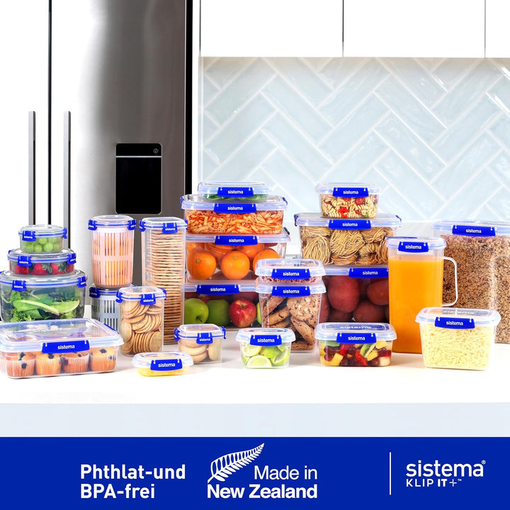Sistema KLIP IT PLUS auslaufsichere Vorratsdosen | 2 x 1L & 2,2 L | luftdichte und stapelbare & inei