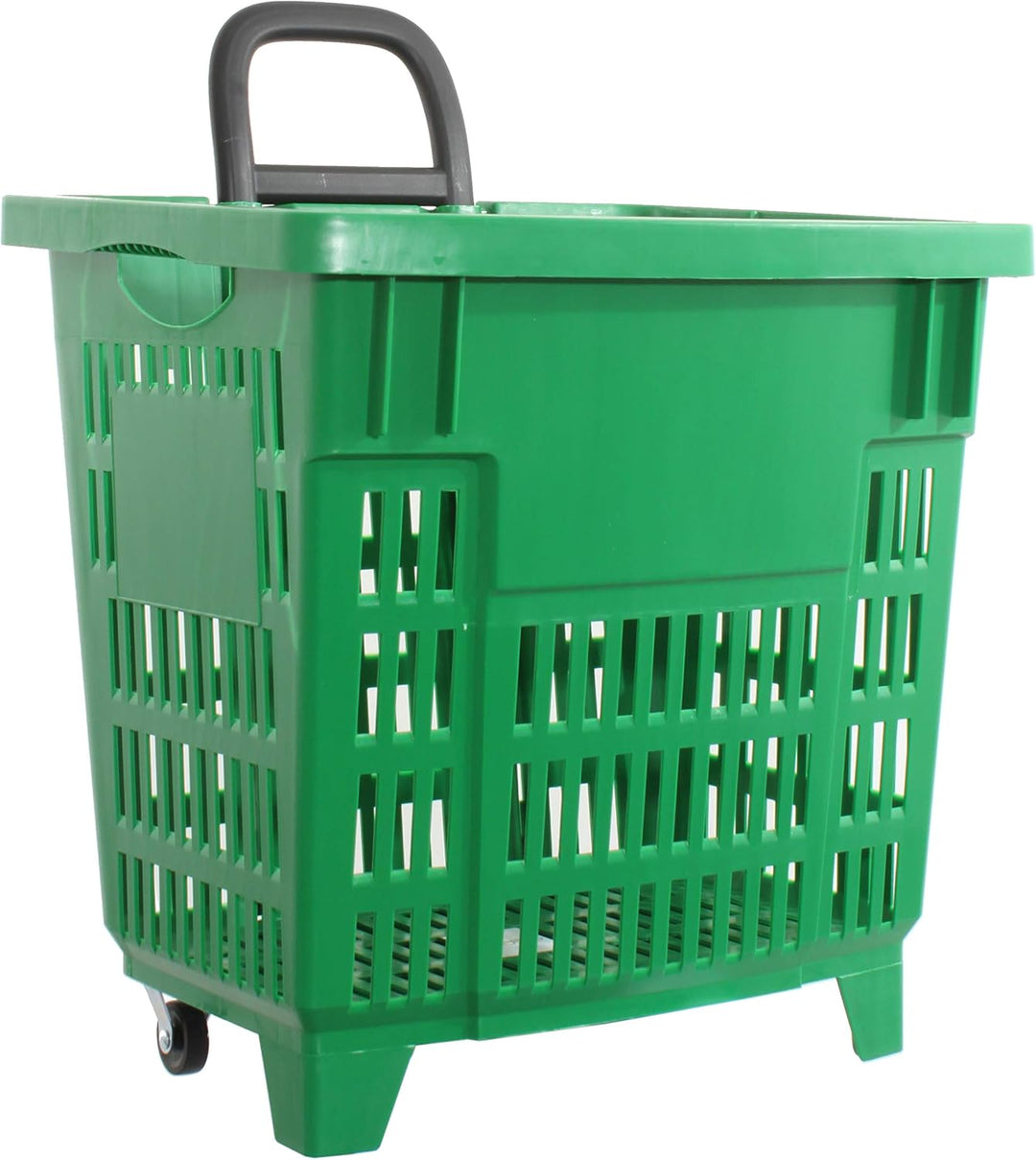 GERSO Einkaufstrolley 55 Liter grün mit Rollen ABS-Kunststoff Einkaufskorb fahrbar bunt, Grün