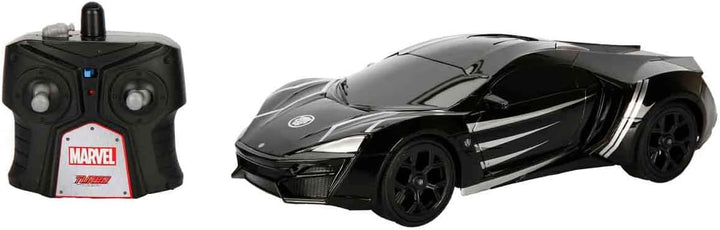 Jada Toys Marvel Black Panther RC Lykan Hypersport, Turbofunktion, RC Auto, Ferngesteuertes Auto mit