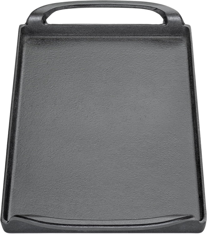 KÜCHENPROFI PROVENCE Plancha-Grillplatte, 38 cm, Schwarz, Gusseisen mit robuster Emaille, geeignet f