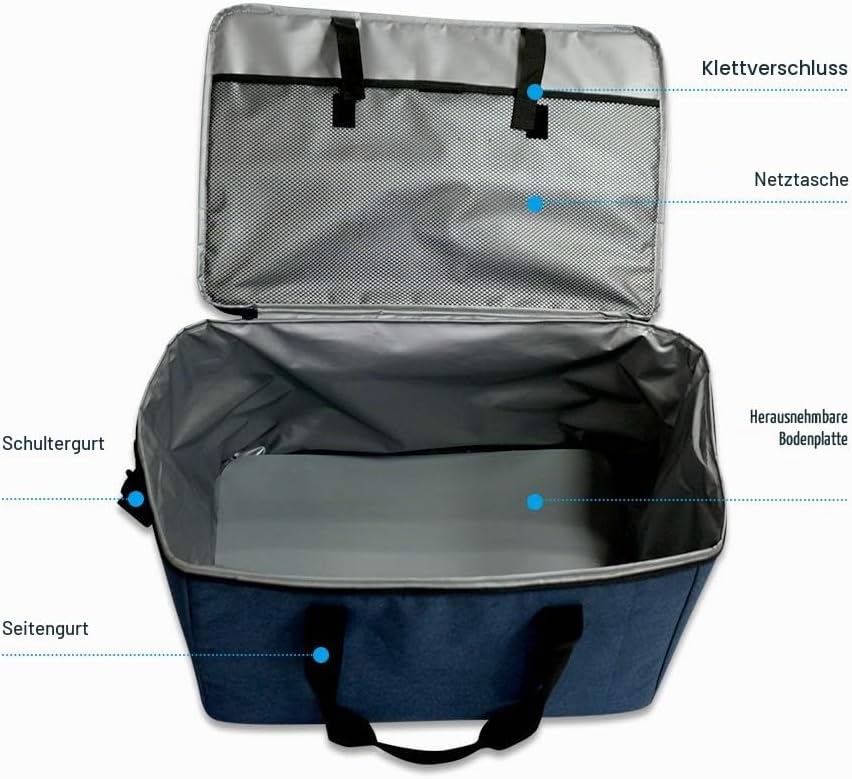 TIYASTUN® Kühltasche Gross 58L faltbar Gross, Thermotasche zum Umhängen Faltbar Isoliertasche gross