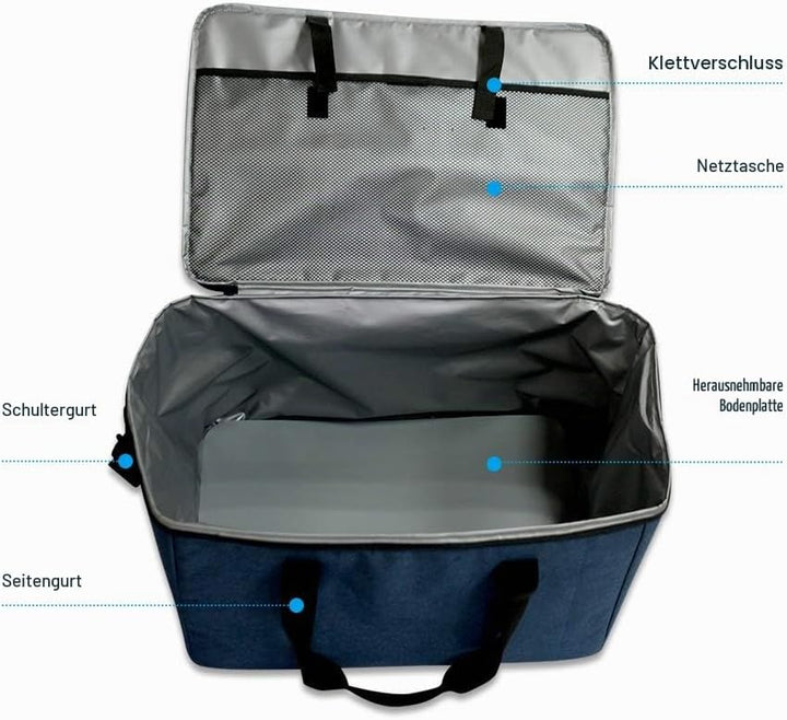 TIYASTUN® Kühltasche Gross 58L faltbar Gross, Thermotasche zum Umhängen Faltbar Isoliertasche gross