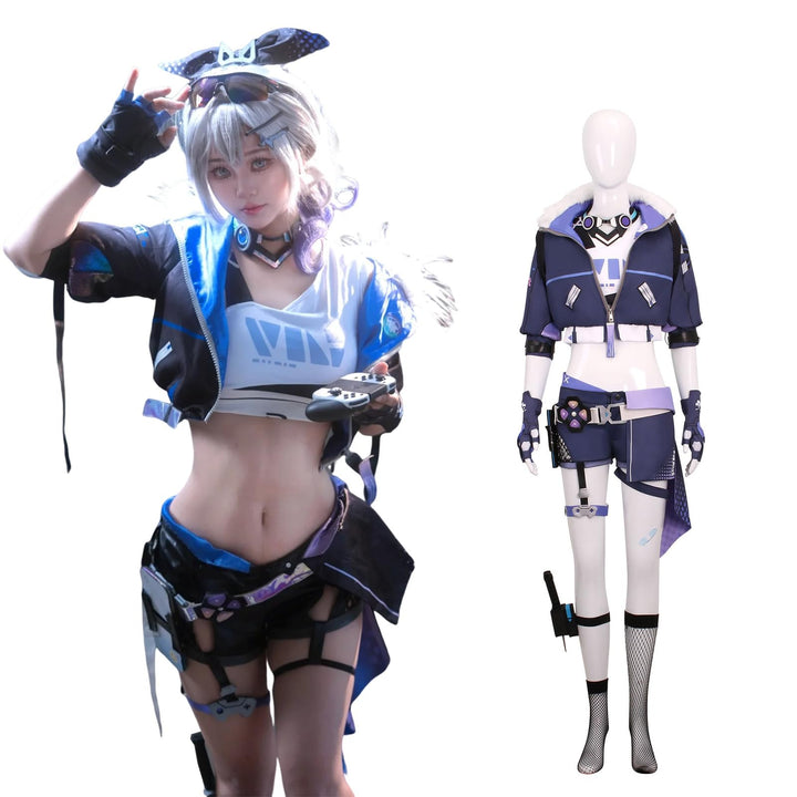 CR ROLECOS Honkai Star Rail March 7th Anaxa Cosplay Kostüm Outfit Spielfiguren Uniform Full Set Hall
