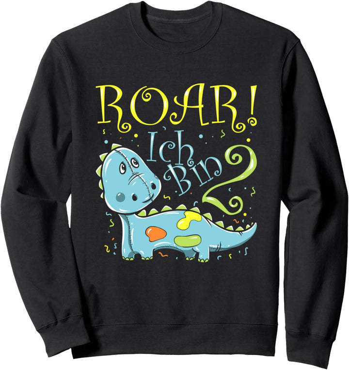 2 Jahre Alt 2. Kindergeburtstag - Ich Bin 2 Dino Sweatshirt