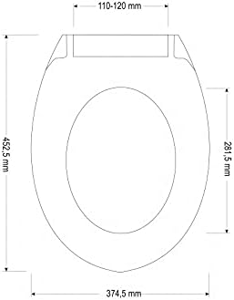 Hydroland Absenkbarer Toilettendeckel D1 Slim Antibakteriell Oval Weiss | WC Sitz mit Absenkautomati
