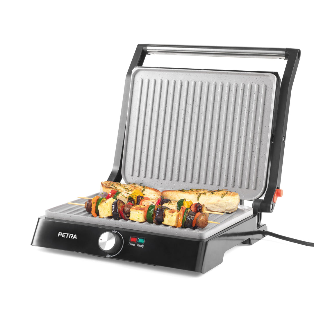 Petra PT4076VDEEU10 XL 180° Elektrogrill und Panini-Presse - Sandwichtoaster mit marblestone Antihaf