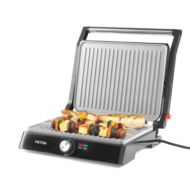 Petra PT4076VDEEU10 XL 180° Elektrogrill und Panini-Presse - Sandwichtoaster mit marblestone Antihaf