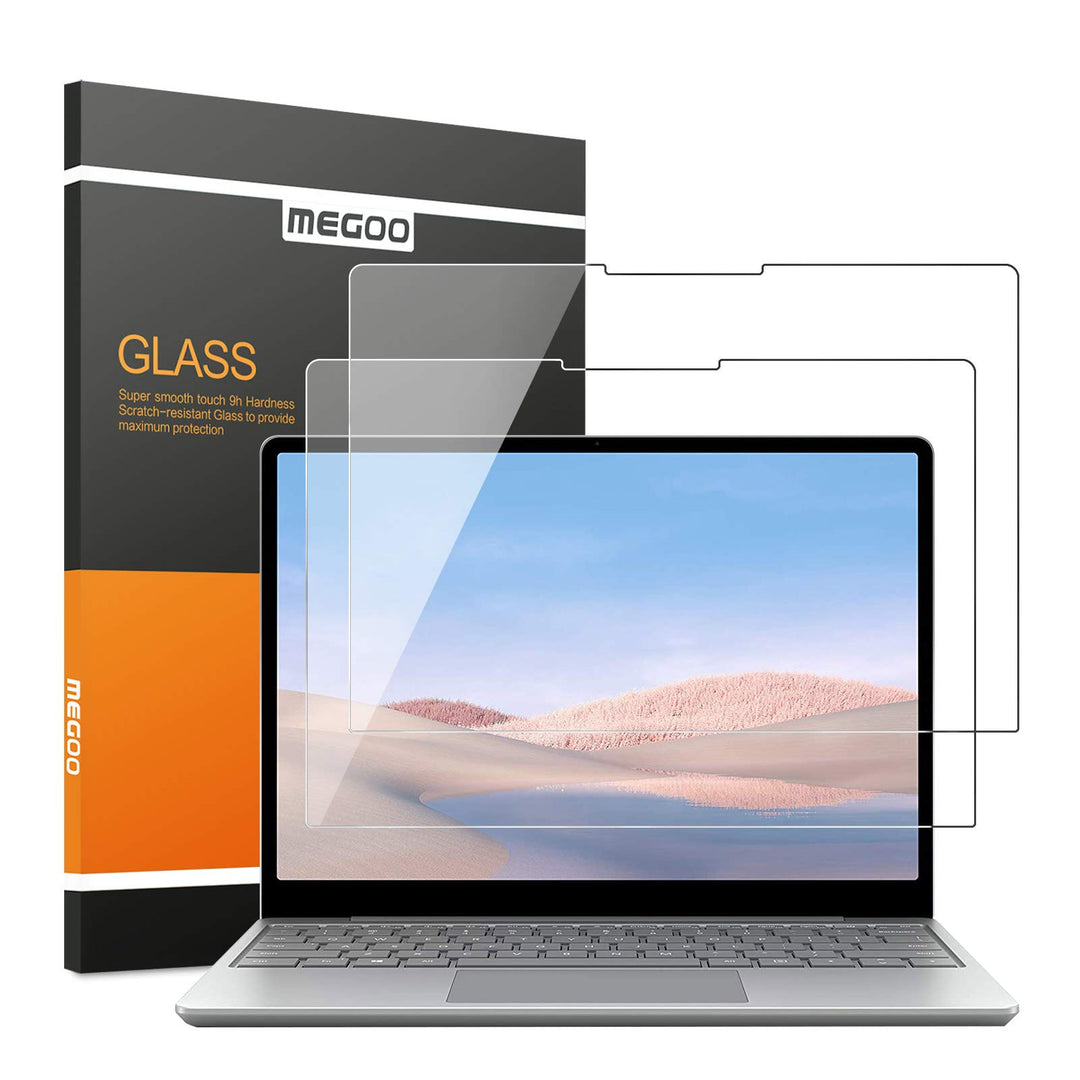 MEGOO [2 Stück] Glas Displayschutzfolie für Microsoft Surface Laptop Go 2 12,4 Zoll 2022-Version und