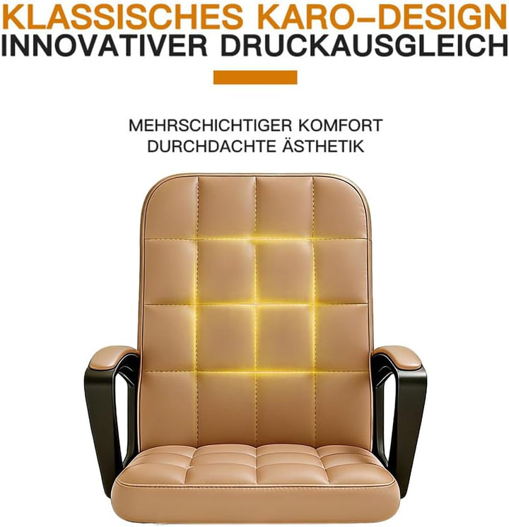 Leder Ergonomische Schreibtischstuhl-Bürostuhl, 360 ° Schwenk Mit Hoher Dichte, Höhepunkt, Höhe Eins
