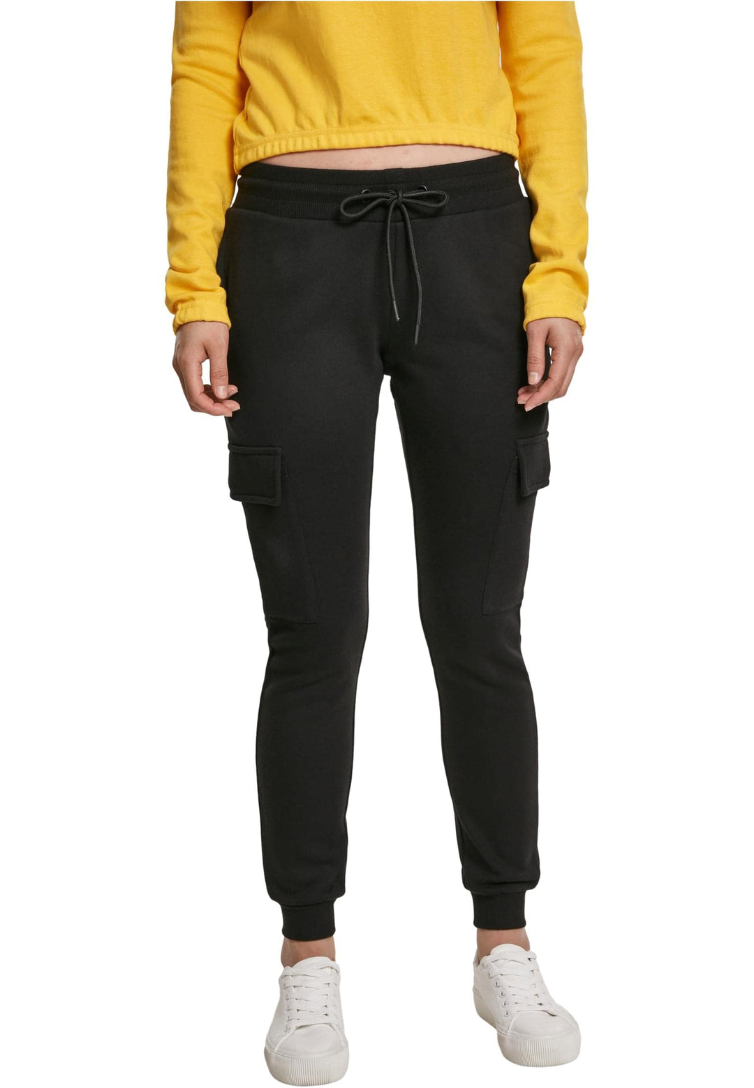 Urban Classics Damen Ladies Cargo Sweat Pants S Schwarz, S Schwarz