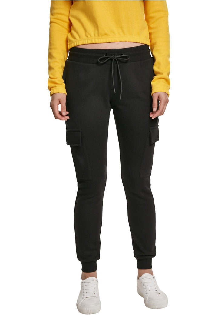 Urban Classics Damen Ladies Cargo Sweat Pants S Schwarz, S Schwarz