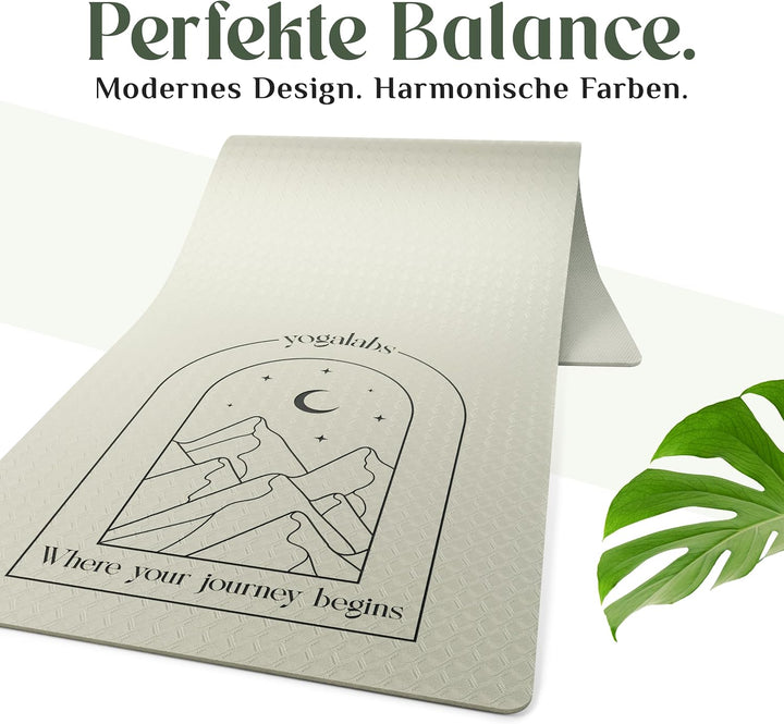 Premium Yoga-Matte aus hautfreundlichem ECO TPE-Material 185 x 60 x 0,6cm (gross) - Boho Style Gymna