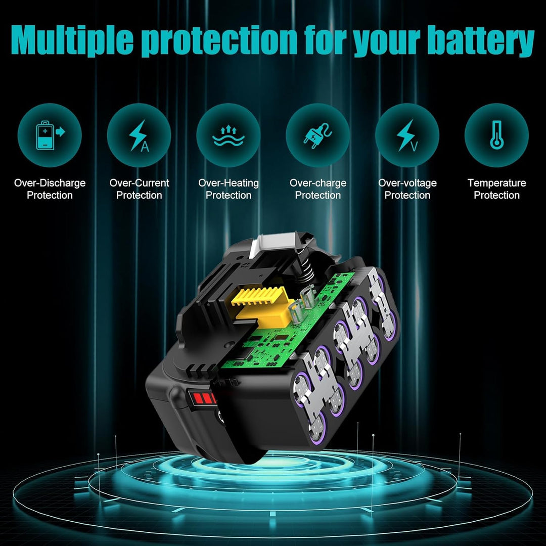 2 Stück 18V 5.5Ah/5500mAh Ersatzakku für Akku Li-ion BL1850 BL1850B BL1830 BL1860B BL1845 BL1835 BL1