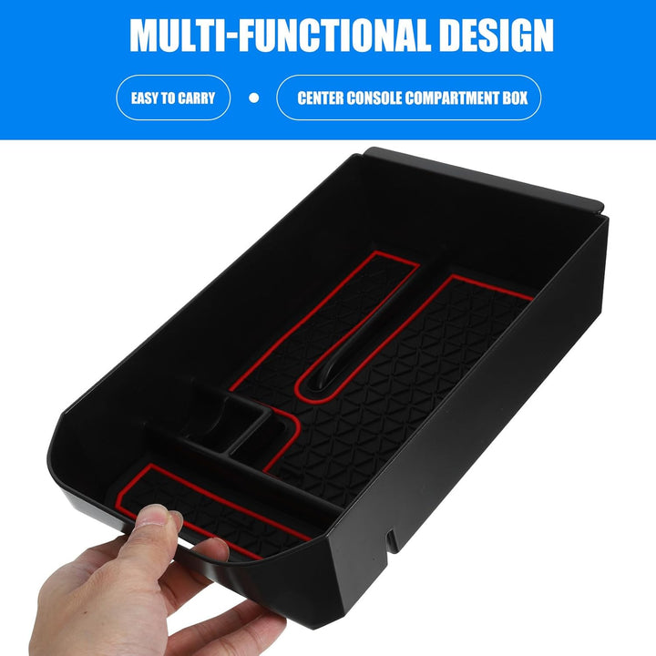 Organizerbox Auto Mittelkonsole Ablagefach Rot PP Material für Armaturenbrett mit Praktischem Staufa