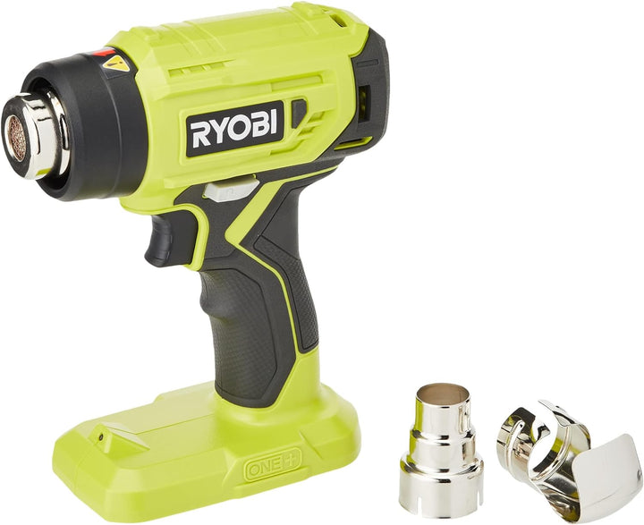 RYOBI 18 V ONE+ Akku-Heissluftgebläse R18HG-0 (Luftstrom 170l/min, Hitzegrad bis 470°, LED-Beleuchtu
