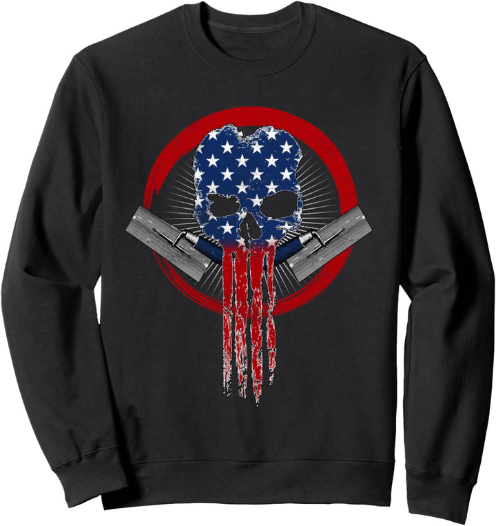 Concrete Finisher Patriotic American Flag Cement Mason Sweatshirt