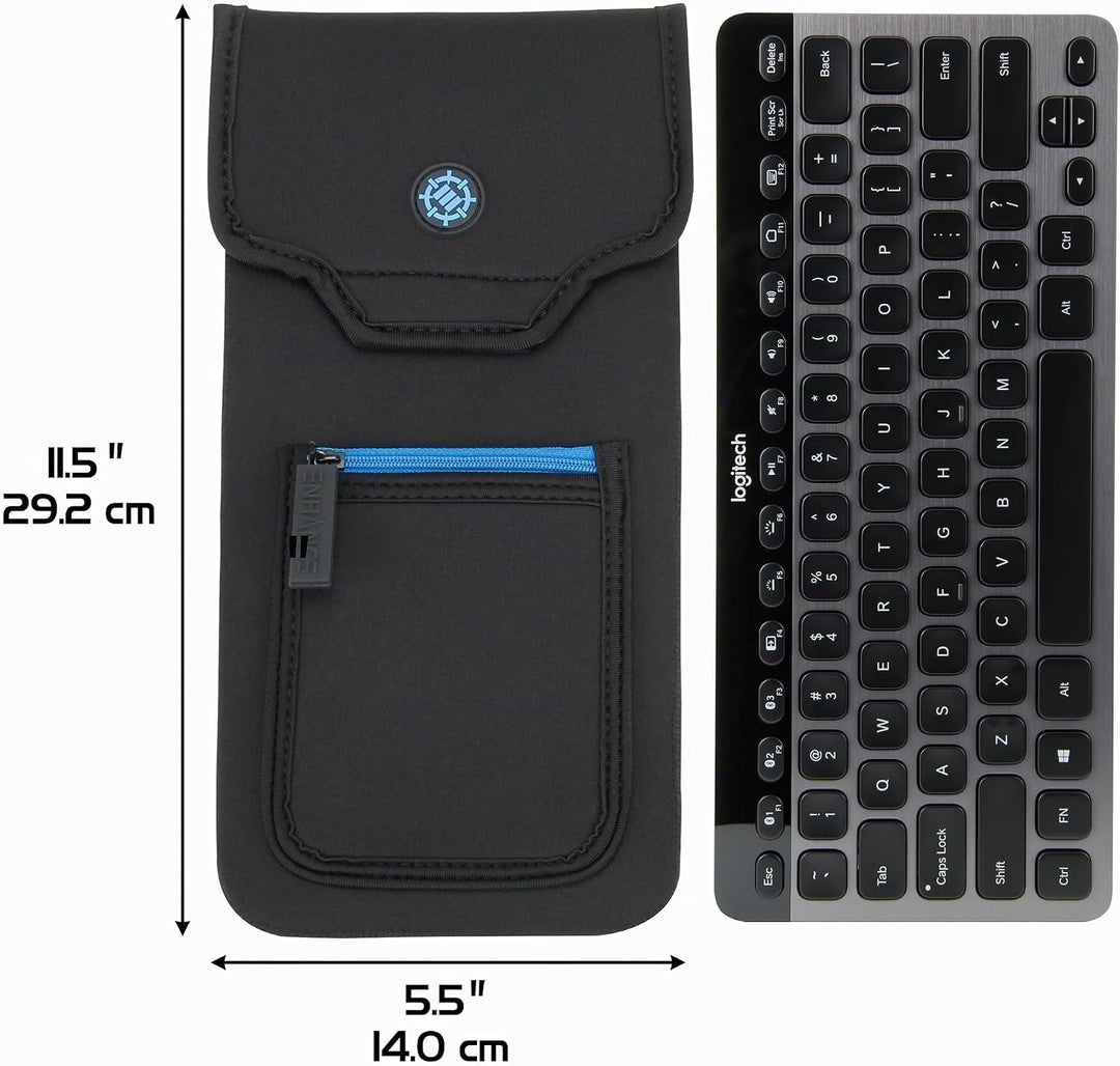 Enhance Schutzhülle für Bluetooth-Tastaturen wie Logitech-K810, Anker, Apple-Magic-Keyboard (bis zu