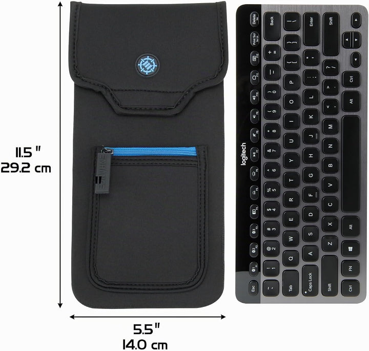 Enhance Schutzhülle für Bluetooth-Tastaturen wie Logitech-K810, Anker, Apple-Magic-Keyboard (bis zu