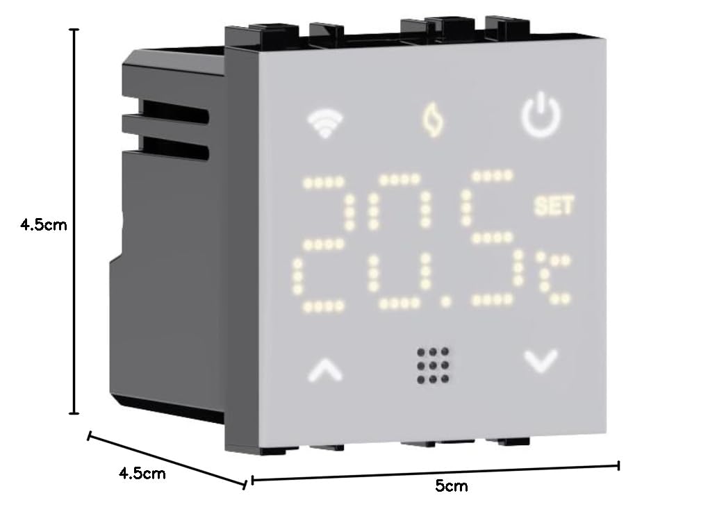 Unterputz-Thermostat programmierbares Modul 2P 240 V Touch-Display mit Hintergrundbeleuchtung Farbe