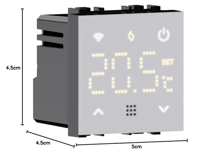 Unterputz-Thermostat programmierbares Modul 2P 240 V Touch-Display mit Hintergrundbeleuchtung Farbe