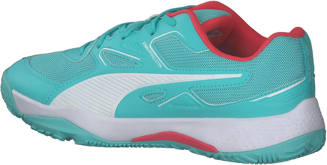 PUMA Unisex Kinder Solarflash Jr Leichtathletik-Schuh 38.5 EU Elektro Aqua Sunblaze Puma White, 38.5