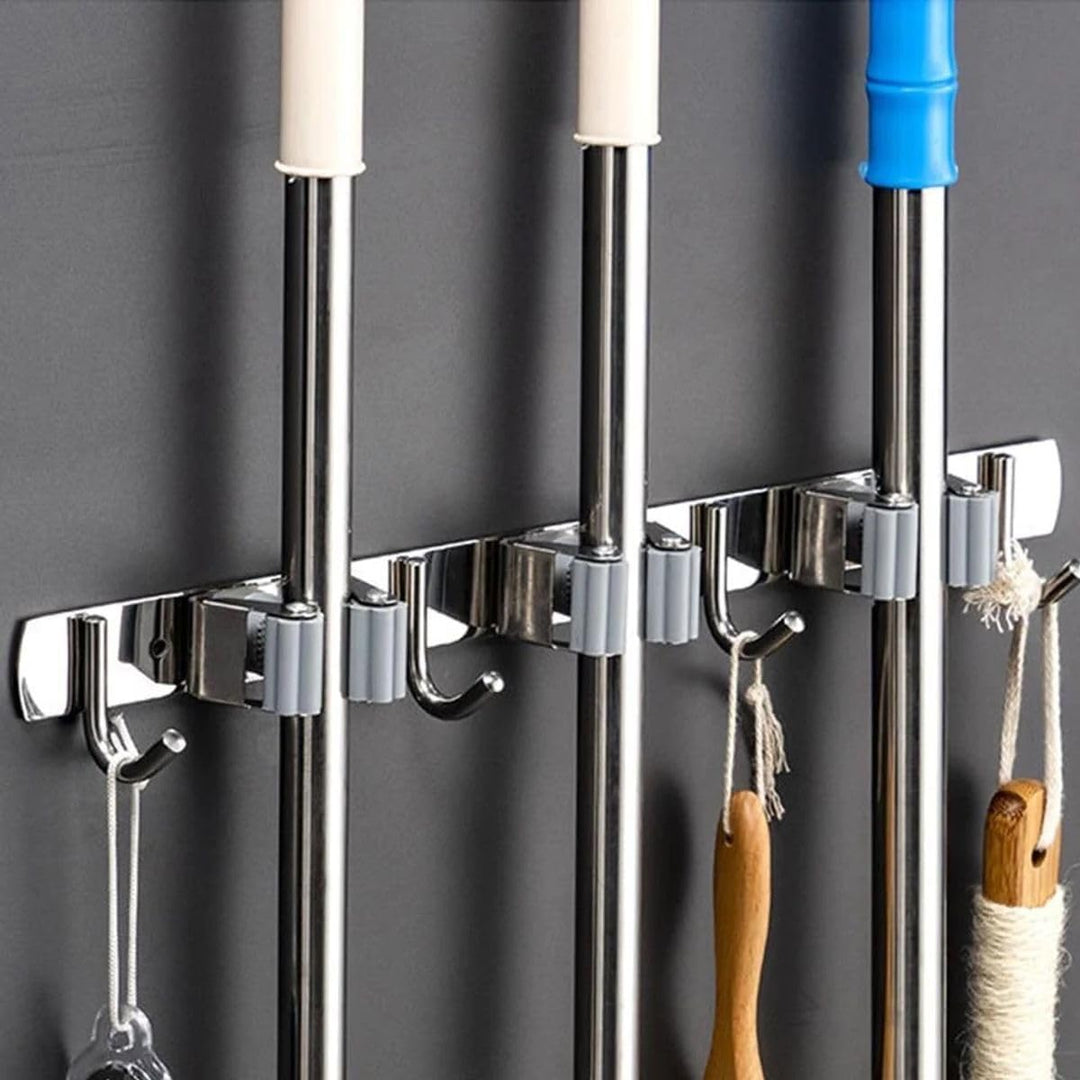 König Design Besenhalterung Wand, Schwerlast Gerätehalter Selbstklebend, Besenhalter mit Nails Insta