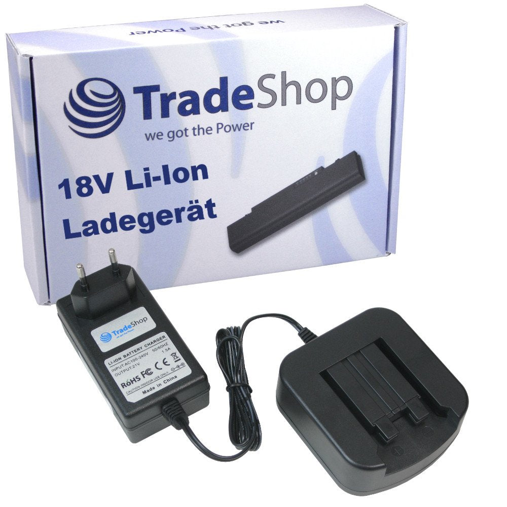 Trade-Shop 18V Li-Ion Akku Ladegerät Ladestation kompatibel mit Festool AGC 18-125 Li EB, DSC-AGC 18