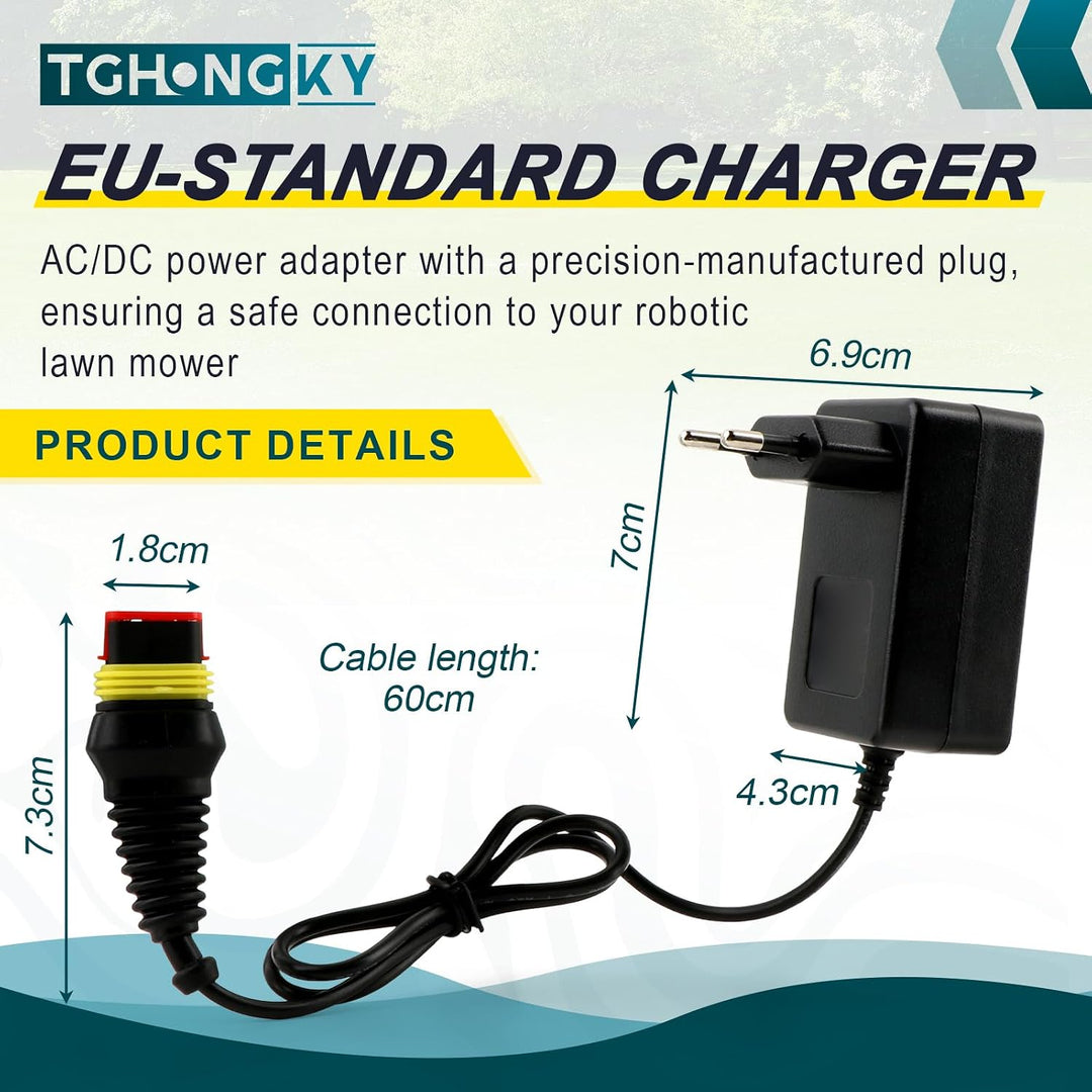 28V 1,3A Ladegerät Kompatibel mit Husqvarna Automower 105 305 310 | EU Netzteil Adapter für 315 315X