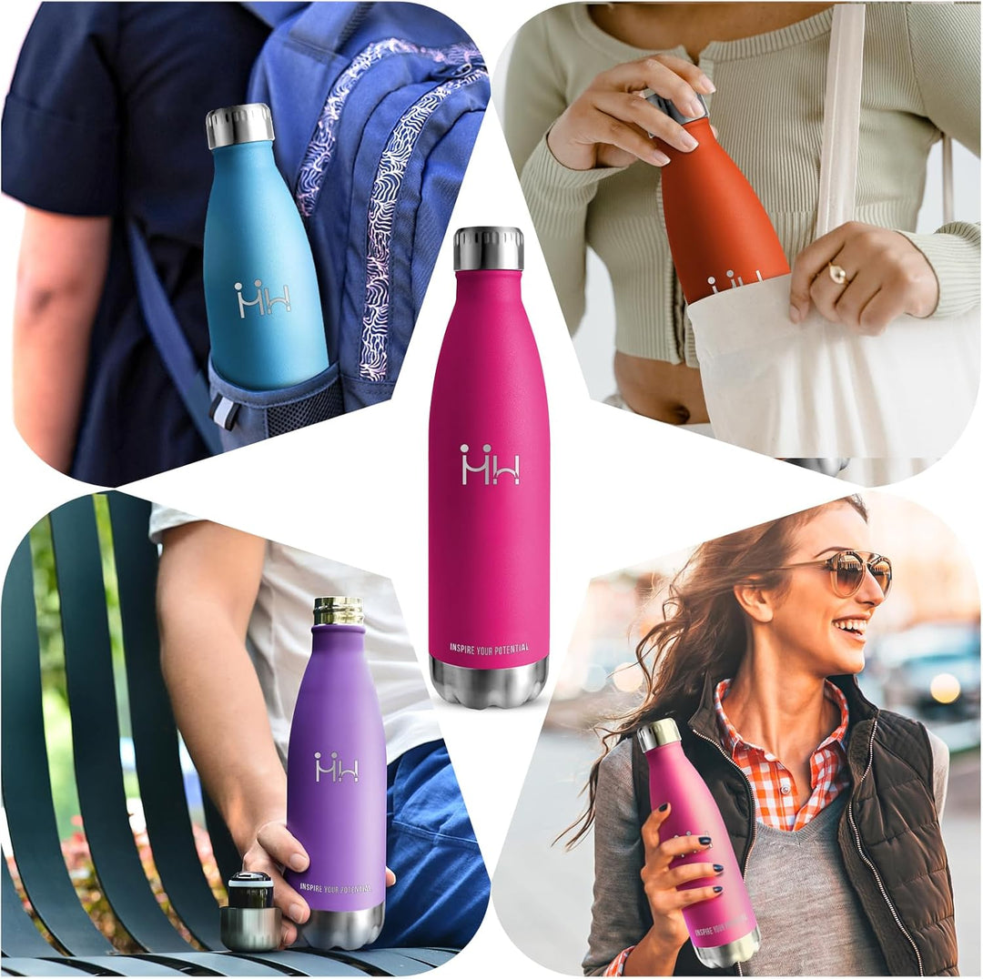 HoneyHolly Trinkflasche Edelstahl - 750ml - Thermosflasche, BPA-Frei, Trinkflasche Sport - Auslaufsi