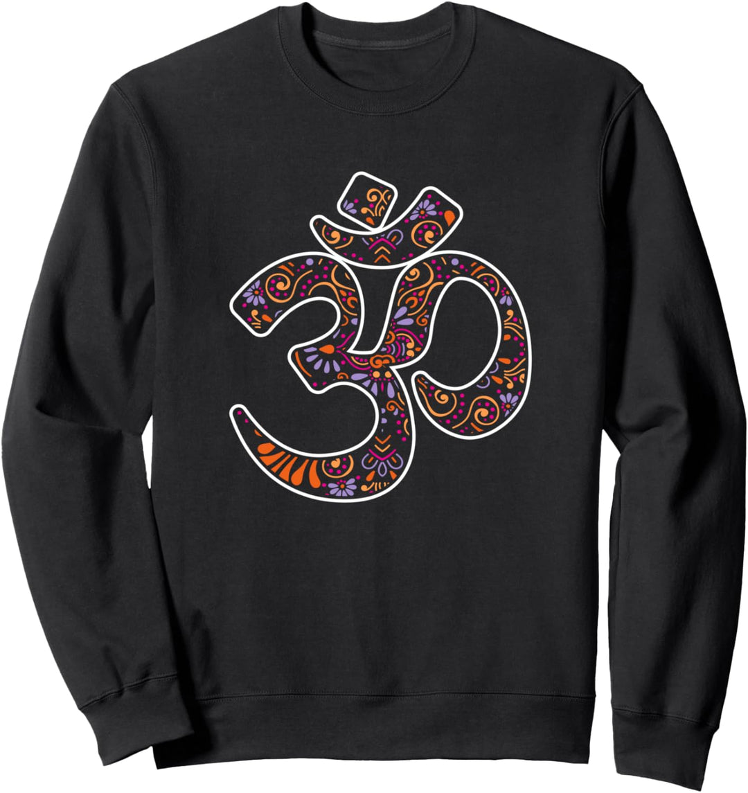 Om Namaste Yoga Master Meditation Floral Spirituelles Zen Sweatshirt