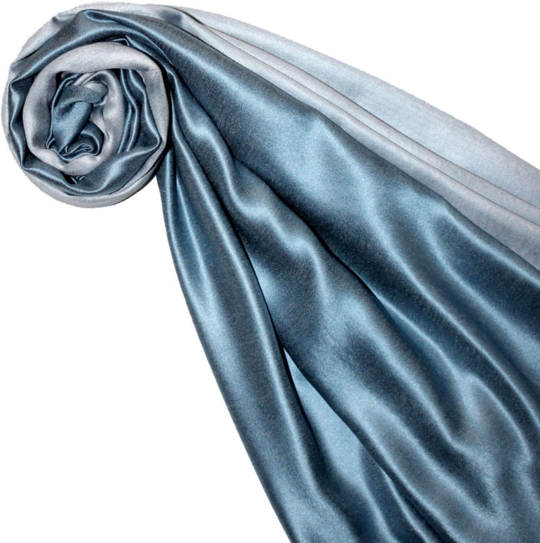 Lorenzo Cana Damen Pashmina Wendeschal 70% Seide 30% Viskose Schaltuch 70 x 190 cm zweifarbig Schal