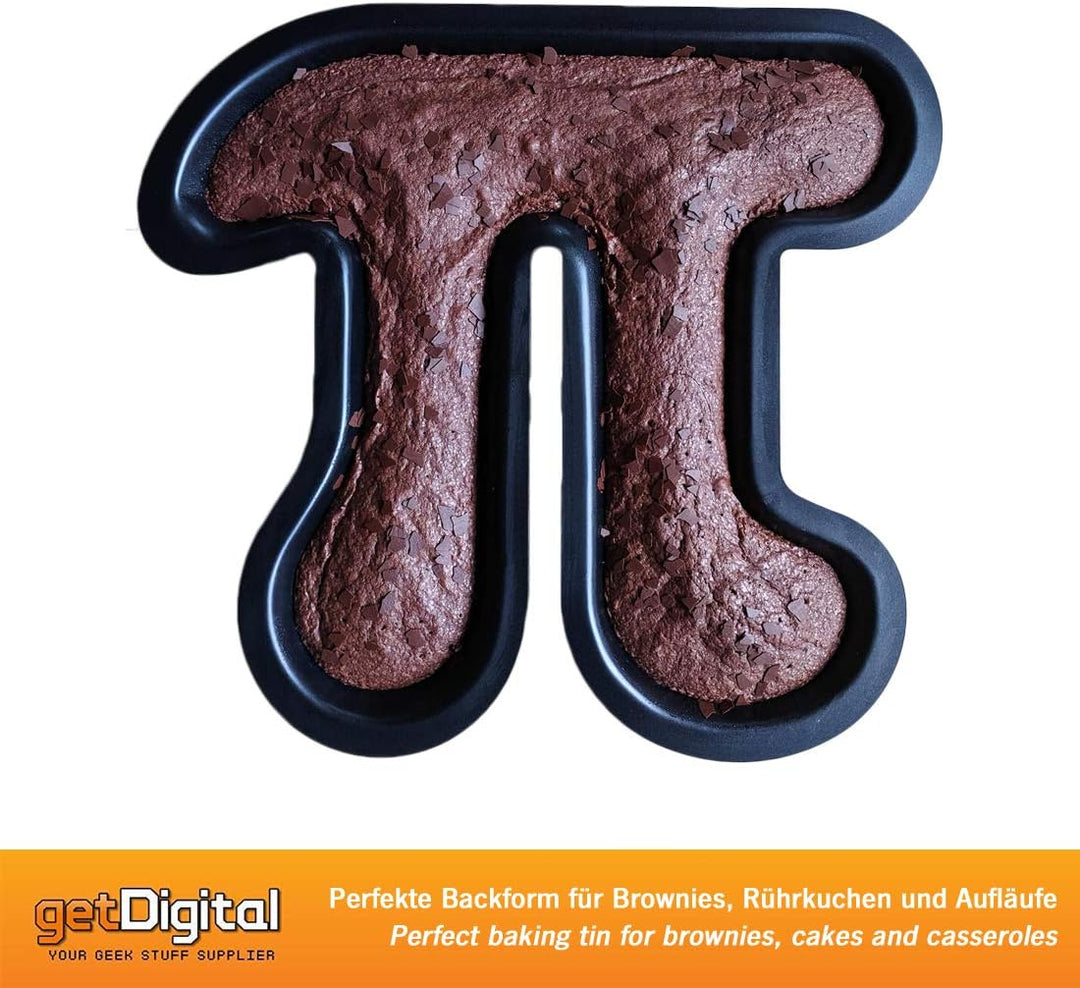 getDigital Pi Kuchenform - Metall-Backform mit Antihaft-Beschichtung für Nerds, Naturwissenschaftler