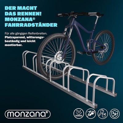 Monzana Fahrradständer für 5 Fahrräder 35-60 mm Reifenbreite Mehrfachständer Aufstellständer Radstän