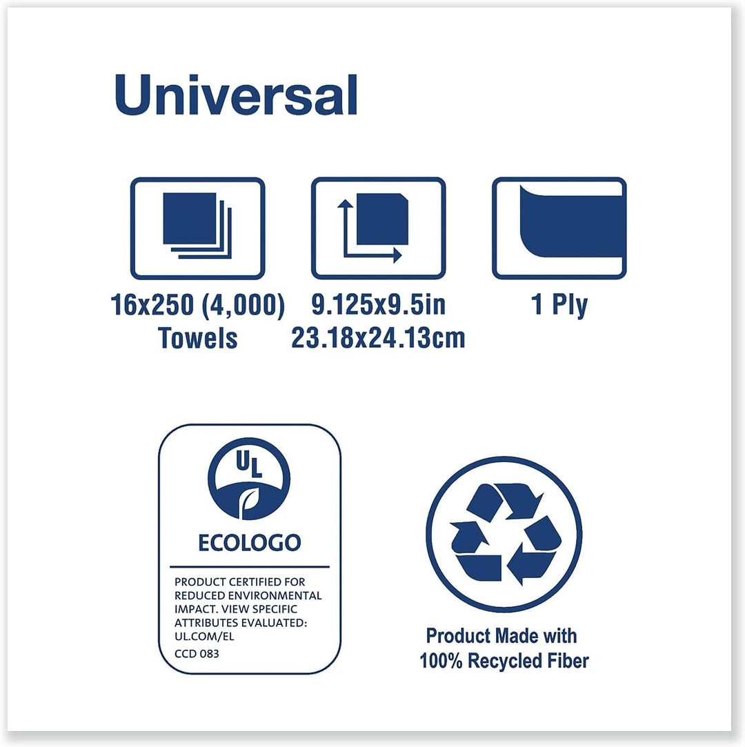 Tork Multifold Handtuch Natural H2 Universal, 100% recycelte Fasern, 16 x 250 Blatt, MK530A