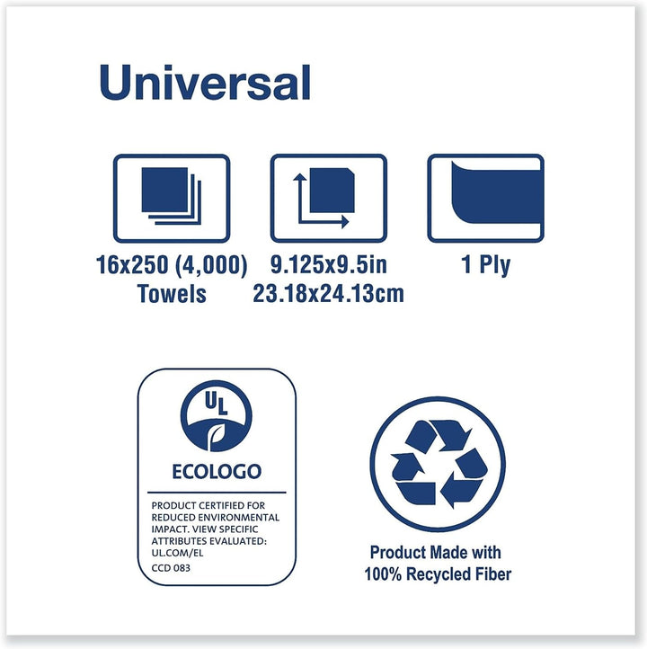 Tork Multifold Handtuch Natural H2 Universal, 100% recycelte Fasern, 16 x 250 Blatt, MK530A
