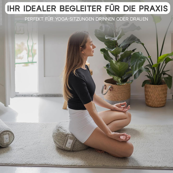 Yogamatte Schafwolle | Natürlich Merino Wolle Trainingsmatte | Yogamatte rutschfest | Hautfreundlich