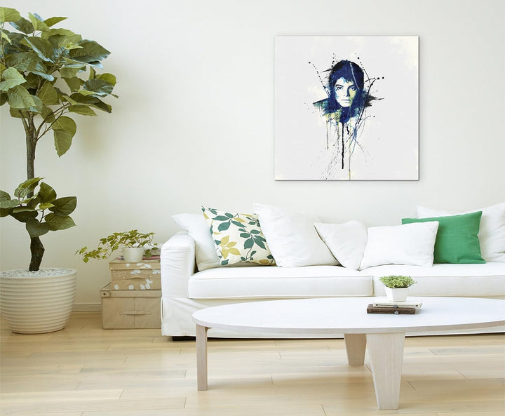 Paul Sinus Art Michael Jackson IIII 60x60cm Keilrahmenbild Kunstbild Aquarell Art Wandbild auf Leinw