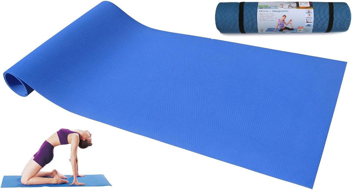 Body Coach Yogamatte 28770BC blau, rutschfeste Unterseite, schmutzabweisende hautfreundliche Oberflä