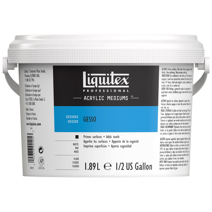 Liquitex 5334 Professional Gesso, Grundierung für Acrylfarben, Licht und Alterungsbeständiger Primer