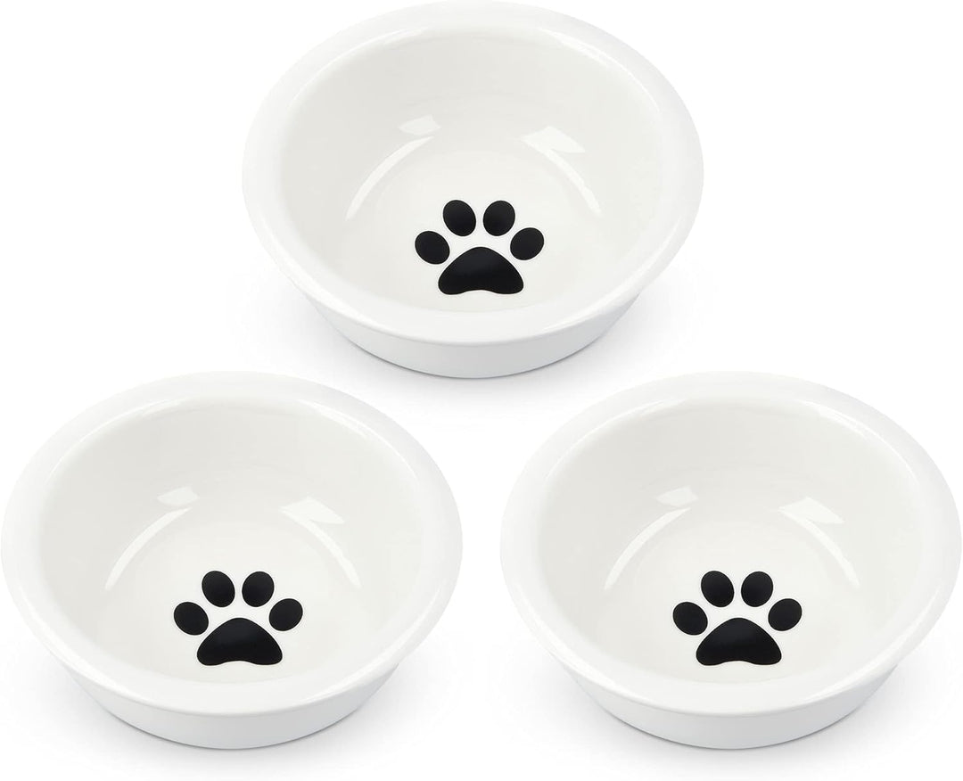 Navaris 3X Fressnapf aus Keramik Futterstation Set - Katzennapf Hundenapf 3 Stück - Futternapf Katze