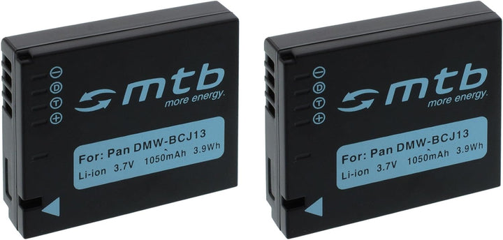 2X Akku DMW-BCJ13E kompatibel mit Panasonic Lumix DMC-LX5, LX7 // BP-DC10 für Leica D-LUX 5, 6 -mit